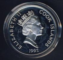 Cook szigetek 1992. 50$ Ag "Amerika 500 éve-Pedro de Alvarado" T:PP