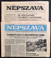 1989 Népszava. 1989. június 16-17. számok. Benne Nagy Imre és társainak újratemetésének hírével.