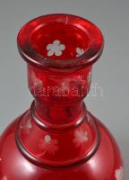 Piros-fehér lámpabúra, sérülésekkel, m: 27 cm