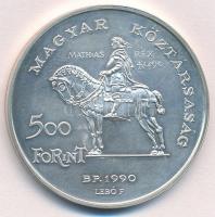 1990. 500Ft Ag "Mátyás király / Beatrix" T:BU patina
Adamo EM113