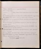 1940 Gürnwald János altiszt füzete, benne 7 lapon receptekkel, konyhai jegyzetekkel, nagyrészt diétás témában. Félvászon-kötésben.