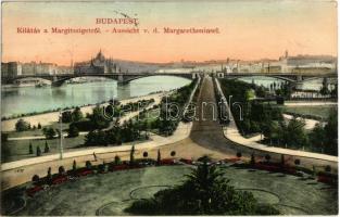 1912 Budapest XIII. Kilátás a Margit-szigetről, Margit híd