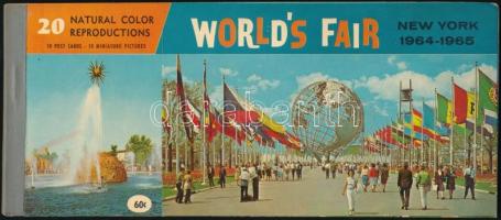 1964-1965 New Yorki világkiállítás színes képeslap füzet 10 képeslappal / 1964-1965 New York Worlds Fair - postcard booklet with 10 postcards