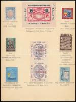 6 db bélyegkiállítási levélzáró + 1 levélzáró pár + 1 emlékív