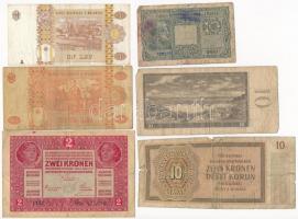 10db-os vegyes külföldi bankjegy tétel, benne 1db magyar T:III,III-,IV
10pcs of various banknotes, ...
