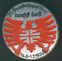 Német 3. Birodalom cca 1934. Bandenburgi Tornaversenyek Al szines kitűző T:2