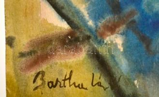 Bartha jelzéssel: Utca részlet. Akvarell, papír,  29×21 cm