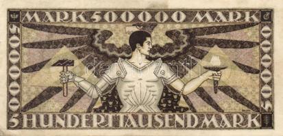 Német 3. Birodalom /Weimari Köztársaság/Baden/Badischl Bank 1923. 500000M T:II