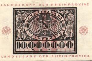 Német 3. Birodalom /Weimari Köztársaság/Poroszország/Rheinproviz 1923. 10000000M T:II+