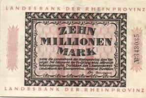 Német 3. Birodalom /Weimari Köztársaság/Poroszország/Rheinproviz 1923. 10000000M T:II+