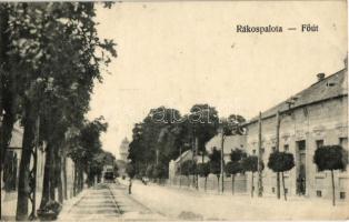 1926 Budapest XV. Rákospalota, Fő út, villamos