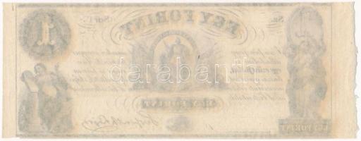 1852. 1Ft "Kossuth bankó" kitöltetlen "C", ívszéllel + 1913. 20K román felülbély...