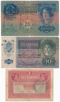 1852. 1Ft "Kossuth bankó" kitöltetlen "C", ívszéllel + 1913. 20K román felülbély...