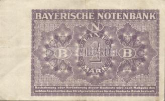 Német 3. Birodalom /Weimari Köztársaság/Bajorország 1923. 1000000000M T:II-