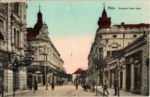 1914 Pápa, Kossuth Lajos utca, Gazdasági Bank, Erzsébet udvar, Antikvárium (EK)