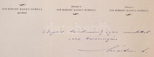 1925 Az 1924-es dániai Jamboree részvevőiről, eseményeiről készített rajzok, 4 színes táblával, a ra...