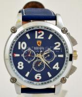 Ferrari chronométeres automata karóra, igényes replika, működő, nem használt, új állapotban, bőr szí...