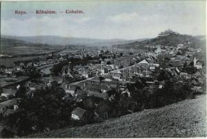 Kőhalom, Reps, Rupea, Cohalm; látkép a várral. Kasper & Kellner kiadása / general view with the castle  (szakadás / tear)