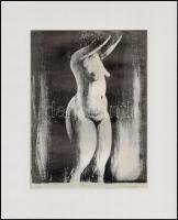 Molnár Dénes (1947-2000): Idol 8., litho, papír, jelzett, számozott (1/12), paszpartuban, 26×19 cm