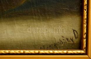 Mesterházy Dénes (?-?): Virágcsendélet. Olaj, karton, jelzett, keretben, 21×26 cm