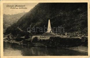 1911 Őrhegyalja, Podhering (Munkács, Mukacheve, Mukacevo); 1848-as honvédek emlékoszlopa, emlékmű  / Gedenksäule in Alt-Hegyala / 1848-1849 Heroes' monument, obelisk (EK)