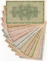 1946. 12db-os vegyes magyar adópengő bankjegy tétel T:II,III,III-