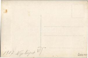 1917 Vasútvonal és gőzmozdony / railway line with locomotive. photo