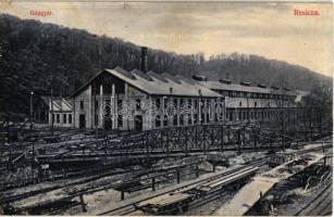 Resica, Resita; Gépgyár, iparvasút. Neff Antal kiadása / machine factory, industrial railway