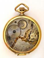 Aranyozott régi zsebóra, másodpercmutató nélkül, nem jár, d: 4,2 cm