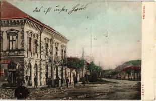 1914 Zenta, Senta; Adai utca, Dusán üzlete / street, shop (EK)