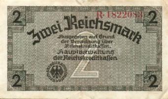 Német 3. Birodalom/Bankjegy a megszállt területek részére/Reichskreditkassenschein DN(1939) 2RM(2x) ...