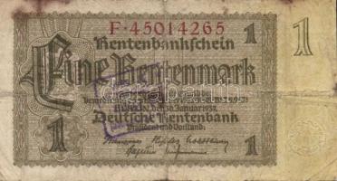 Német 3. Birodalom 1937. 1Rentenmark lila bélyegzővel T:III
