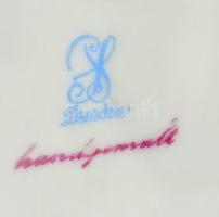 Potschappel váza, kézzel festett, jelzett, apró kopásnyomokkal, m:22 cm