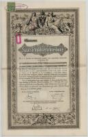 Ausztria / Bécs 1908. Staatsschuldverschreibung (Államadósság kötvény) 6000G-ről, névre szóló, szárazpecséttel, bélyegzésekkel T:III