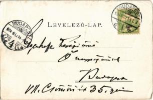 1904 Dobogókő (Pilisszentkereszt), Thirring szikla, Báró Eötvös Loránd menedékház, északi kilátás. A...