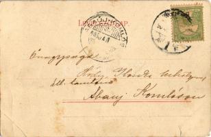 1905 Hódmezővásárhely, Andrássy utca, üzletek. Kiadja Reisz Bazár (EB)