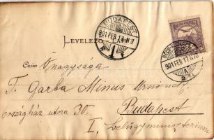 1901 Vác, Székesegyházi templom, belső, Püspöki rezidencia. Kiadja Beck Iván. Art Nouveau, floral (r...