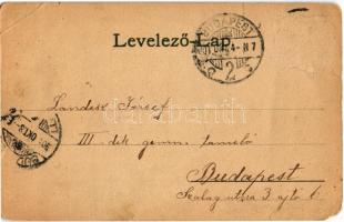 1901 Perkáta, Nagyperkáta; Posta utca, Gróf Győri kastély, Petőfi utca, üzlet. Kiadja Ungár Mór fény...