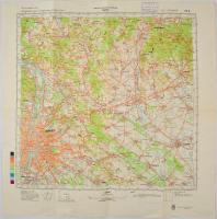 cca 1990 Közép-kelet Magyarország, 1:200000, honvédségi térkép, 48×46,5 cm
