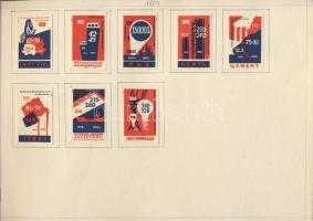 622 db szovjet gyufacímke szépen feldolgozva lapokon