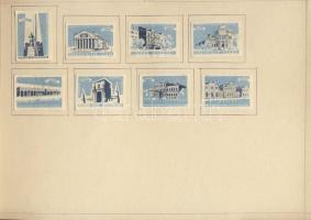 622 db szovjet gyufacímke szépen feldolgozva lapokon