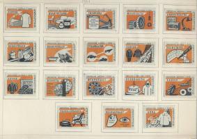 867 db szovjet gyufacímke szépen feldolgozva lapokon