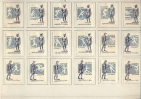 867 db szovjet gyufacímke szépen feldolgozva lapokon