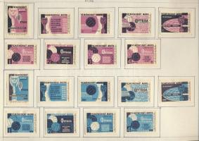 867 db szovjet gyufacímke szépen feldolgozva lapokon