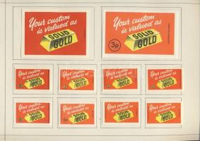 550 db-os szép gyufacímke-gyűjtemény