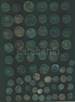 Római Birodalom 66db kis- és középbronz, benne néhány ezüst T:vegyes