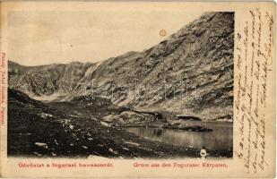 1907 Fogarasi-havasok (Fogarasi Kárpátok), Fogarascher Karpathen, Muntii Fagarasului; Fleissig Jakab kiadása (EK)