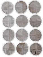 1976. 200Ft Ag (6xklf) "Festők I. / Derkovits, Szinyei, Munkácsy" "PRÓBAVERET" s...