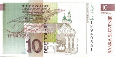 Jugoszlávia 1978. 1000D + Szlovénia 1990. 1T, 2T + 1992. 10T, 20T + Makedónia 1992. 10D, 25D, 50D T:...