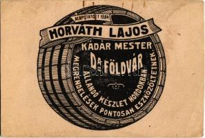 Dunaföldvár, Horváth Lajos kádármester / Hungarian barrel makers advertisement (EK)